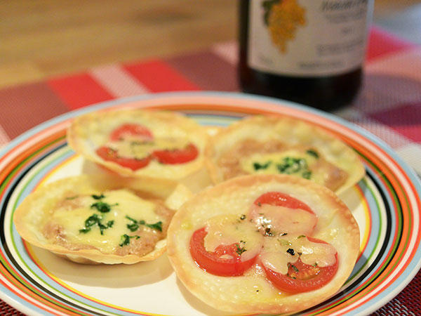 餃子の皮ピザ