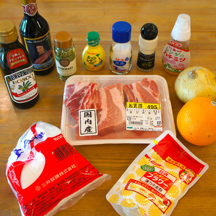 スぺアリブのバルサミコ酢煮の材料