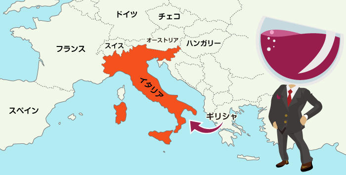 イタリアの地図