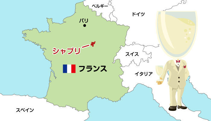 シャブリ村の地図