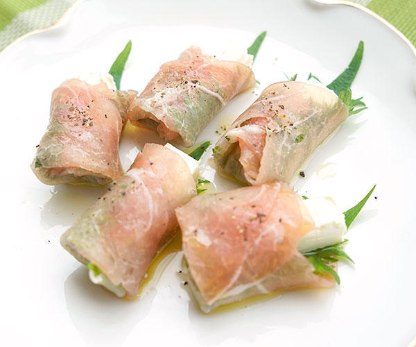 大葉とチーズの生ハム巻き