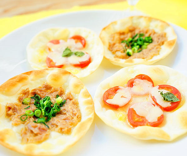 餃子の皮のシンプルピザ