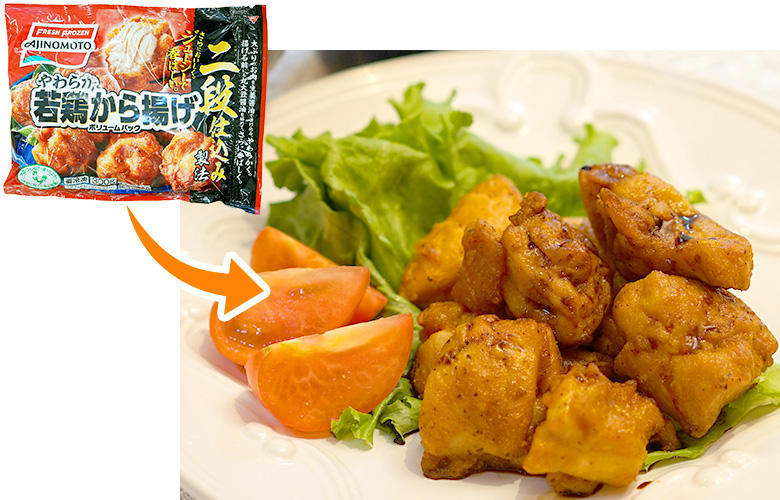冷凍唐揚げ×バルサミコ酢